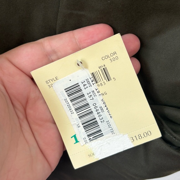 Dana Buchman Vintage Green Blazer 100%‎ Silk NWT Dead stock Size 16 - Picture 5 of 6